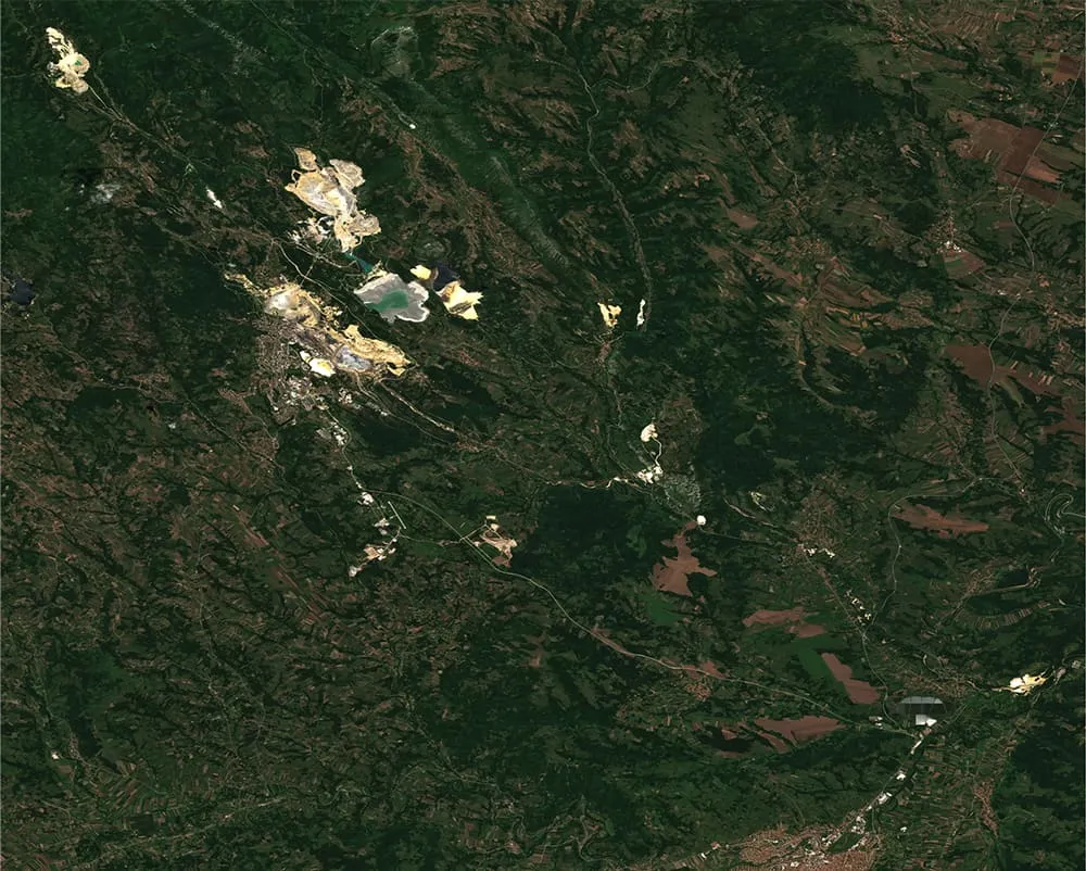 Bor mine surroundings Serbia 2020-07-10