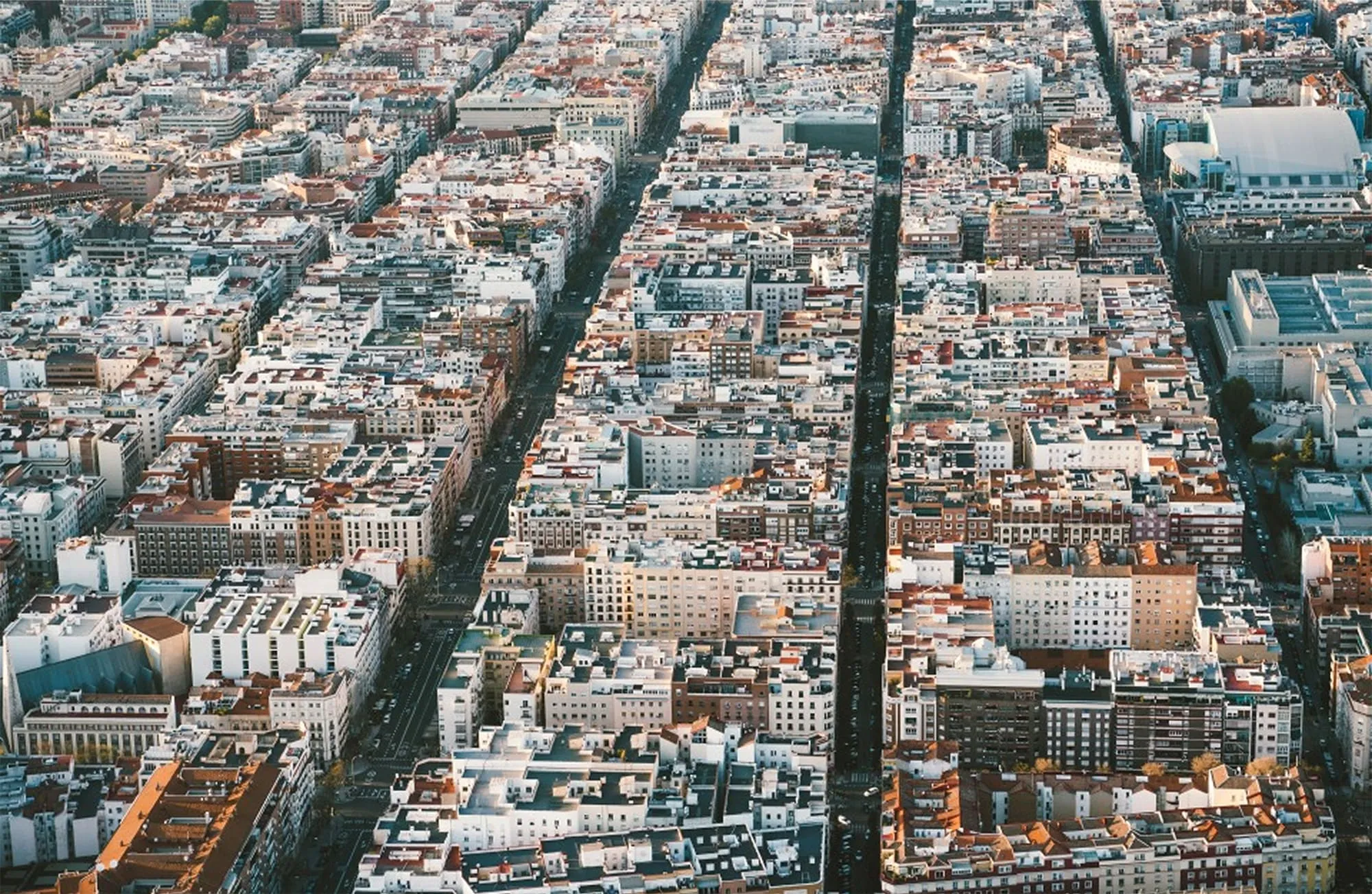 Cityscape skyline view of Madrid