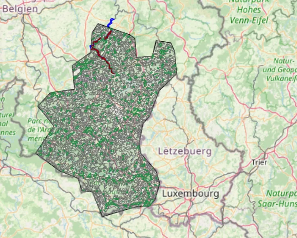 Corine map Belgium