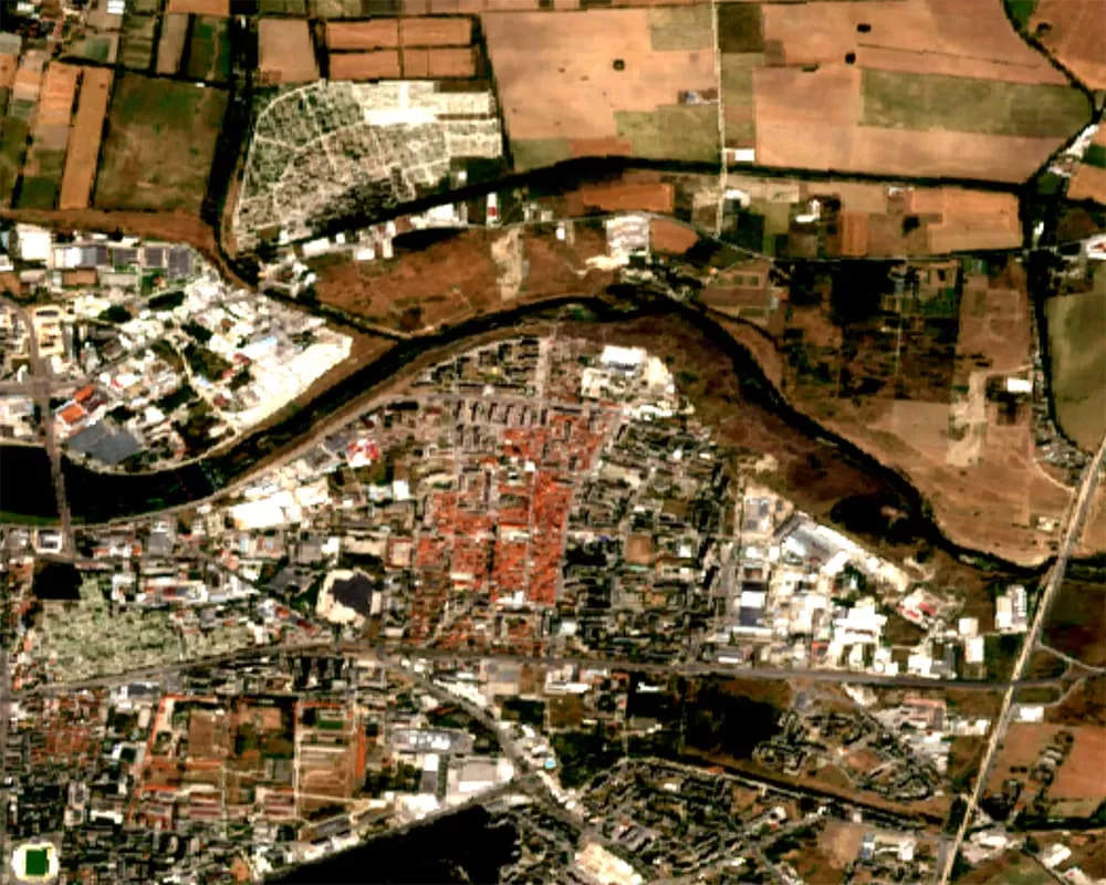 Plovdiv Bulgaria Sentinel 2 zoom 