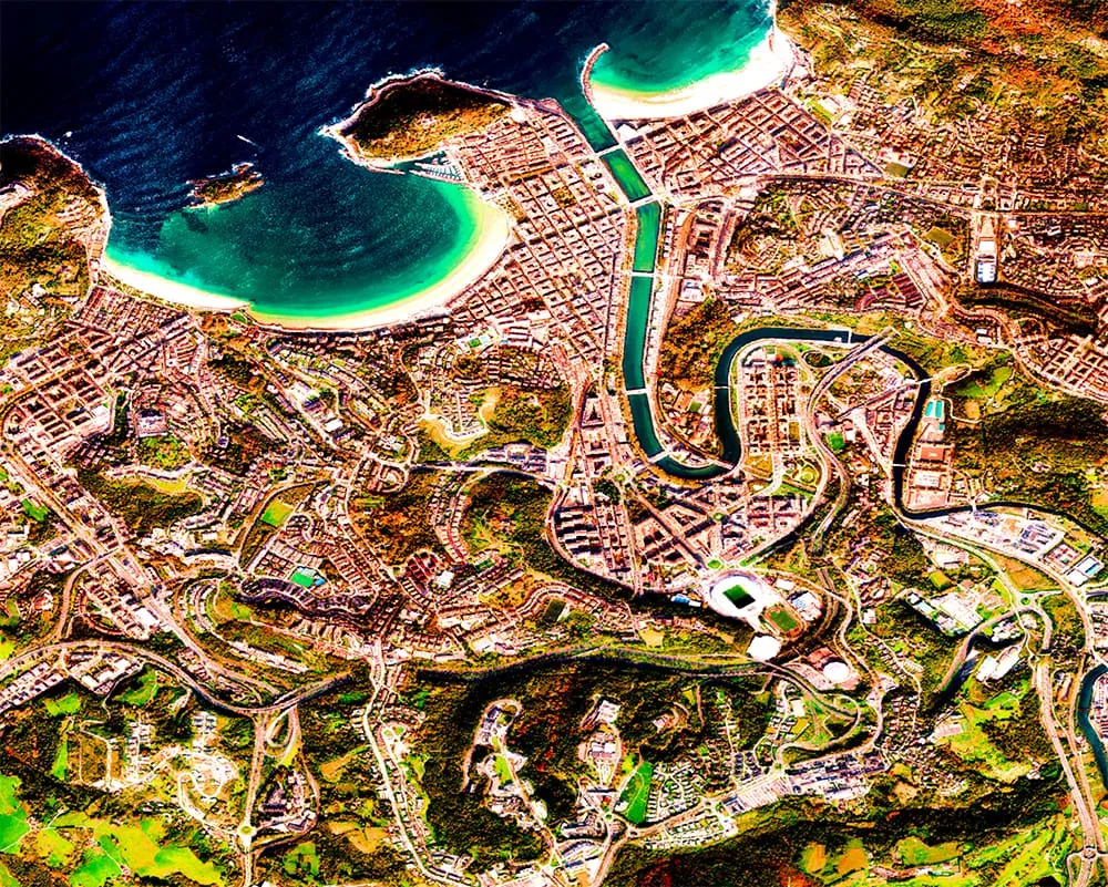 VHR image to showcase red tiled roofs