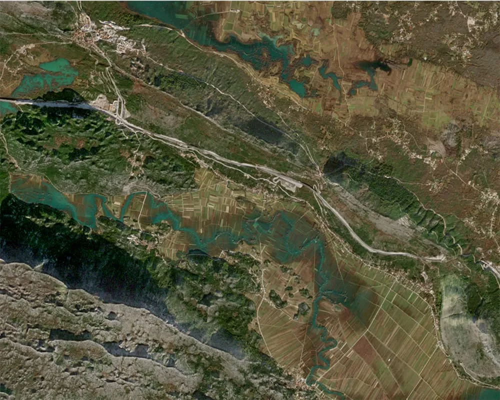 Sentinel-2 image of Vrgorac, Croatia - January 2026